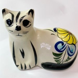 Ceramic hand painted cat